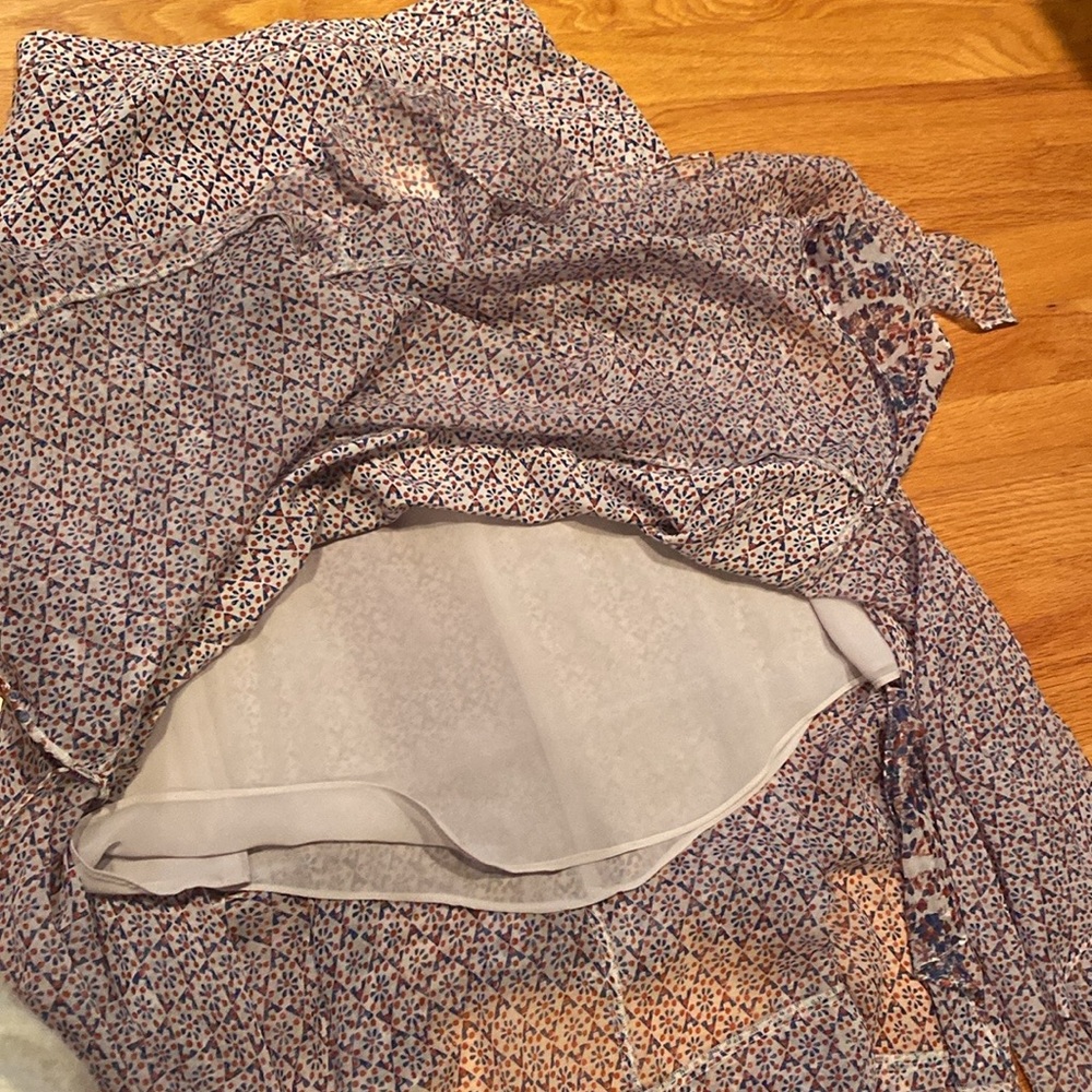 NWT Rebecca Taylor silk bohemian paisley floral tiered ruffle silk skirt Size 0 - Picture 6 of 12